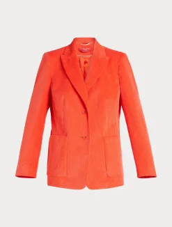 Sale Marina Rinaldi Velvet blazer CORAL