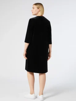 Best Marina Rinaldi Velvet jersey dress BLACK