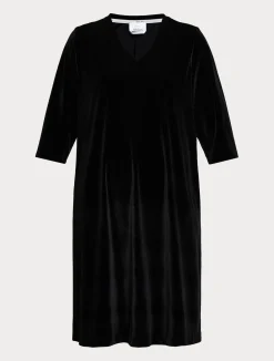 Best Marina Rinaldi Velvet jersey dress BLACK