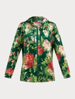 Outlet Marina Rinaldi Velvet jersey jacket GREEN
