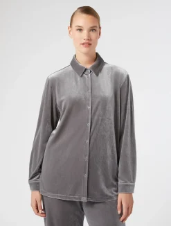 Hot Marina Rinaldi Velvet jersey shirt DARKGREY