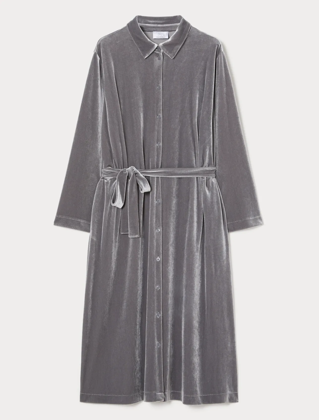 Online Marina Rinaldi Velvet jersey shirt dress DARKGREY