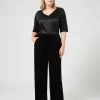 Clearance Marina Rinaldi Velvet jersey trousers BLACK