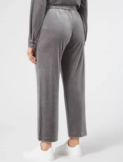 New Marina Rinaldi Velvet jersey trousers DARKGREY