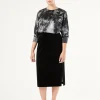 Online Marina Rinaldi Velvet skirt BLACK