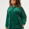 Discount Marina Rinaldi Velvet sweatshirt DARKGREEN