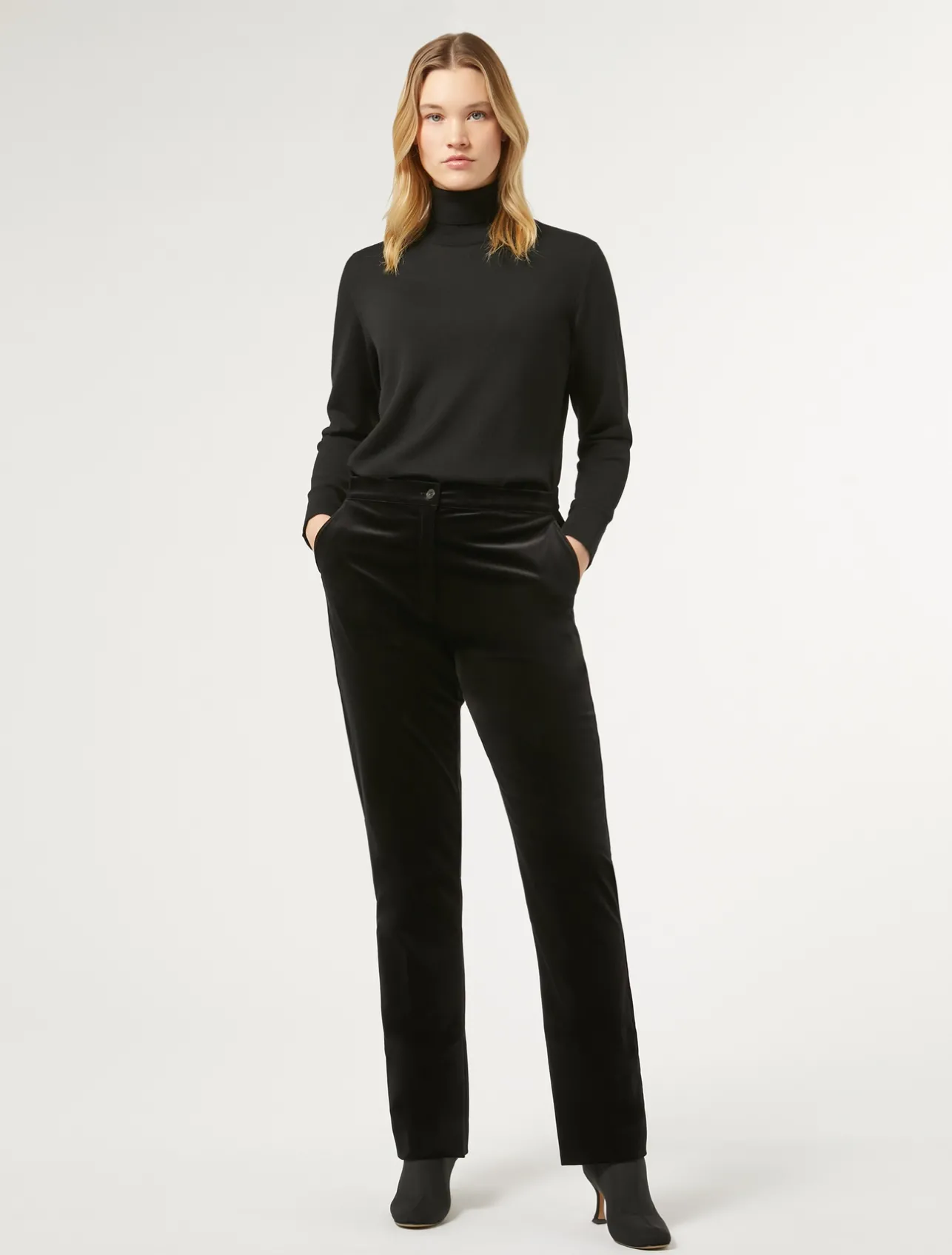Best Marina Rinaldi Velvet trousers BLACK
