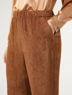 Online Marina Rinaldi Velvet trousers BROWN