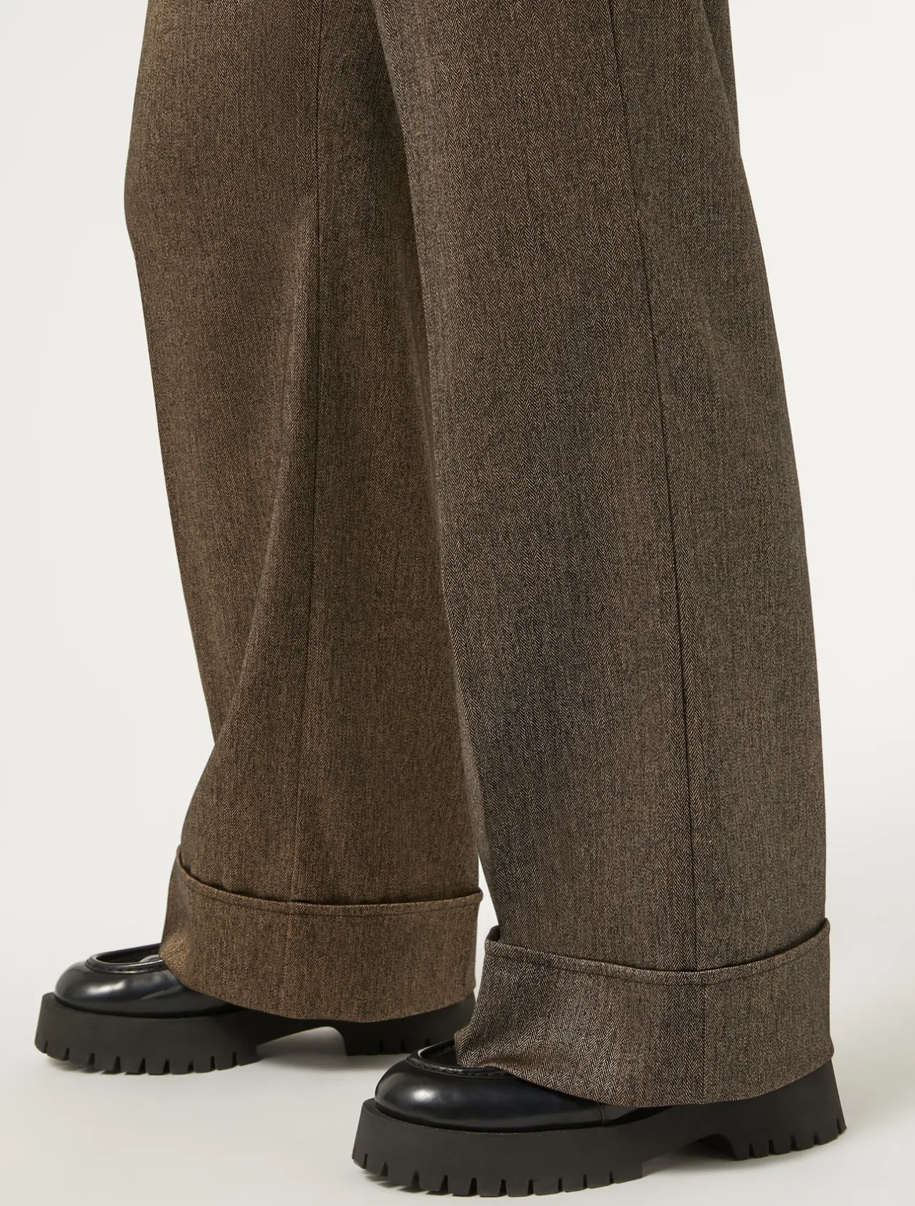 Discount Marina Rinaldi Viscose and yarn-dyed fabric trousers DARKBOWN