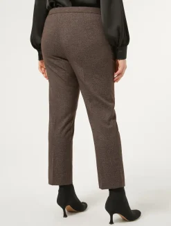 Sale Marina Rinaldi Viscose and yarn-dyed fabric trousers DARKBOWN