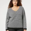 Outlet Marina Rinaldi Viscose blend yarn jumper BLACK