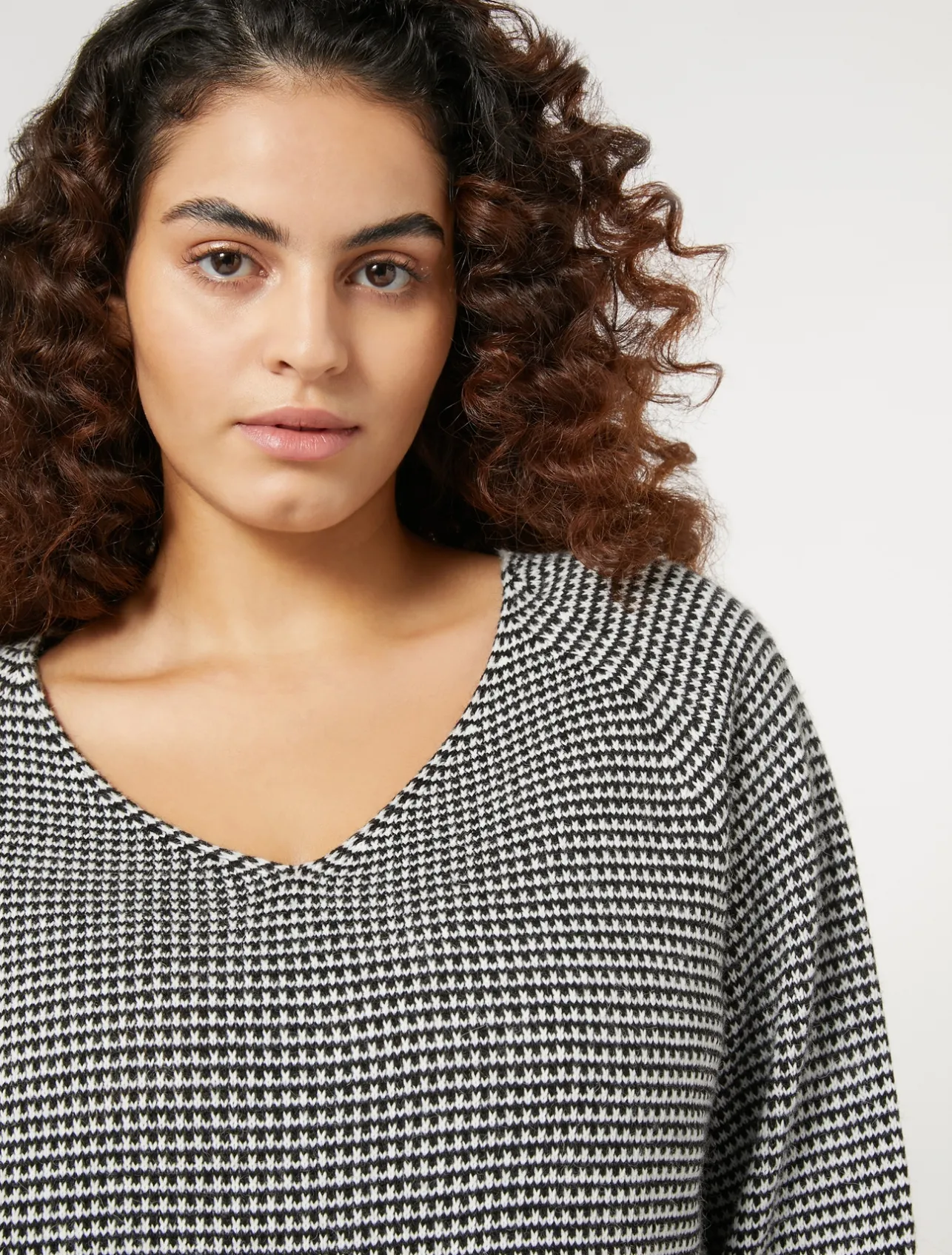 Outlet Marina Rinaldi Viscose blend yarn jumper BLACK