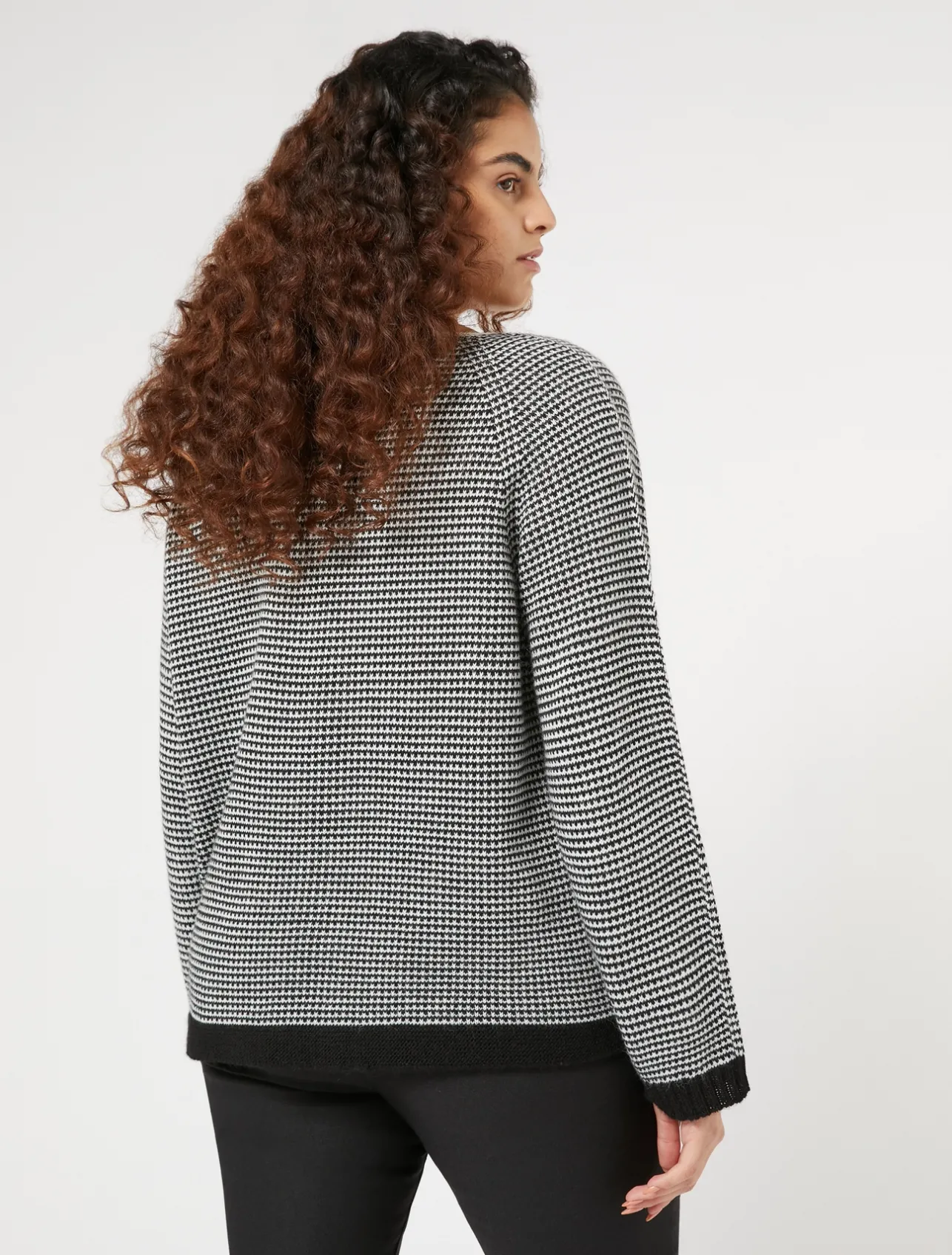 Outlet Marina Rinaldi Viscose blend yarn jumper BLACK