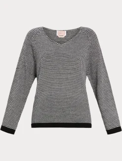 Outlet Marina Rinaldi Viscose blend yarn jumper BLACK