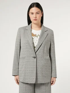 Hot Marina Rinaldi Viscose canvas blazer BLACK