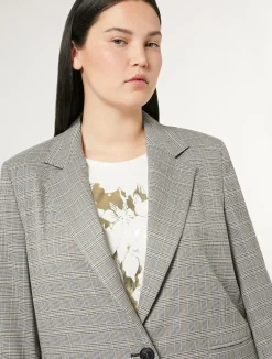 Hot Marina Rinaldi Viscose canvas blazer BLACK