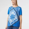 Outlet Marina Rinaldi Viscose jersey T-shirt CORNFLOWERBLUE