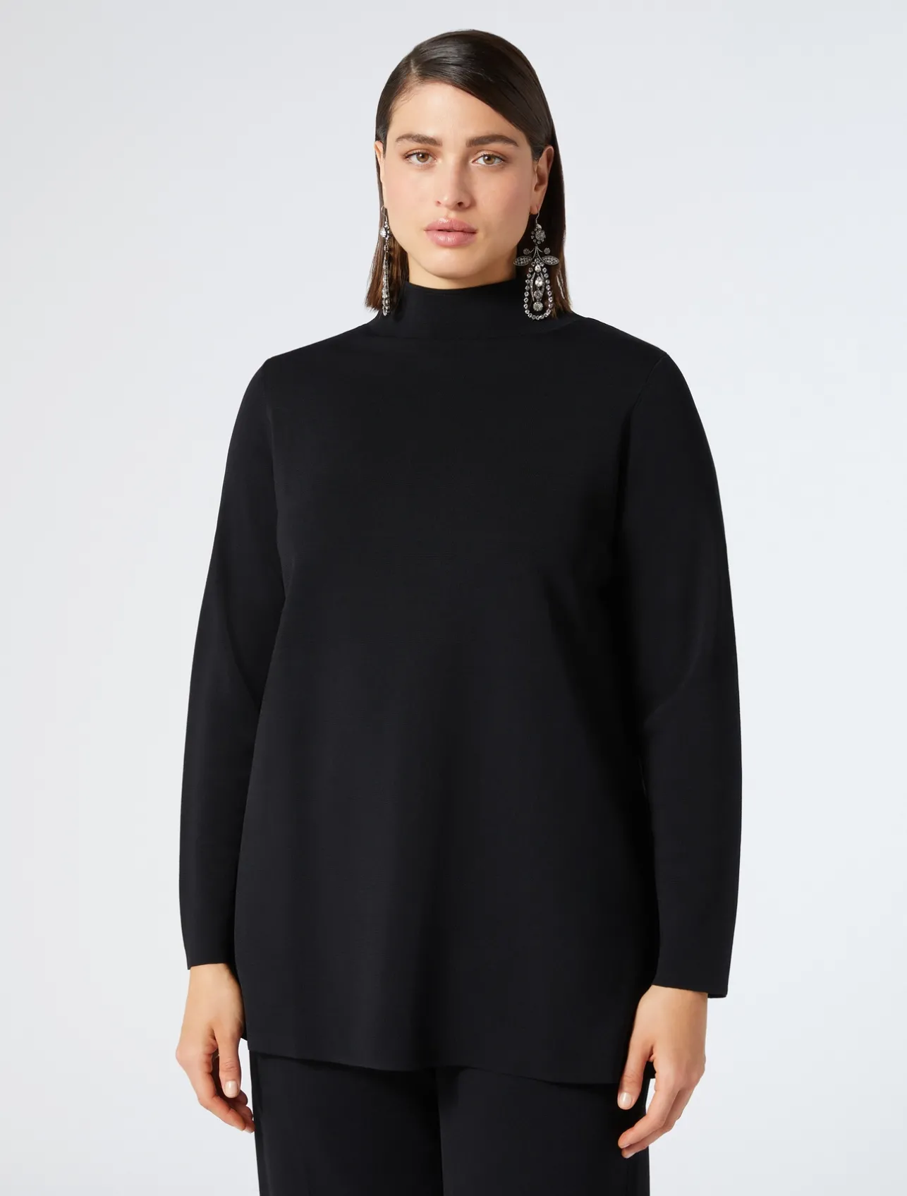 Online Marina Rinaldi Viscose sweater BLACK