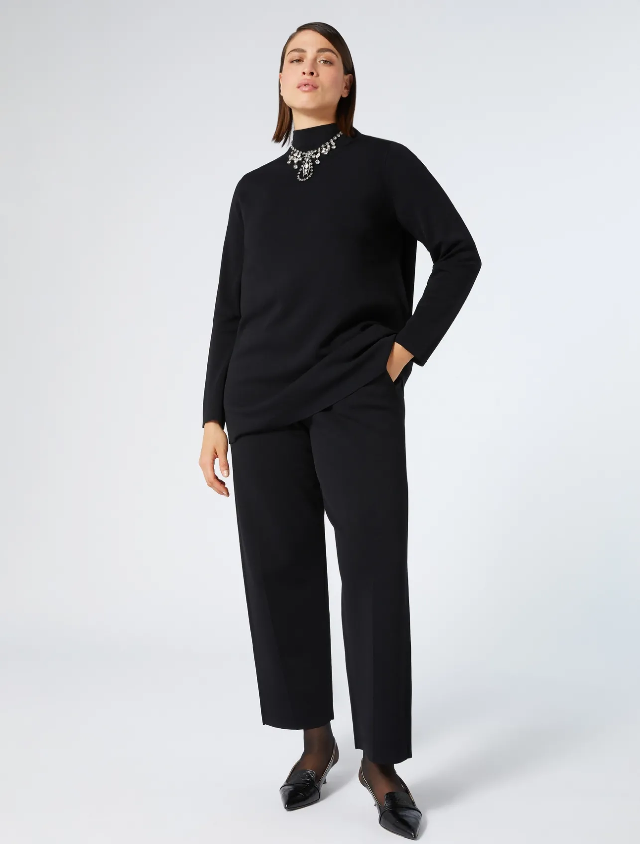 Online Marina Rinaldi Viscose sweater BLACK