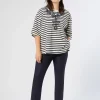 New Marina Rinaldi Viscose twill trousers NAVY