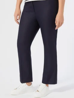 New Marina Rinaldi Viscose twill trousers NAVY