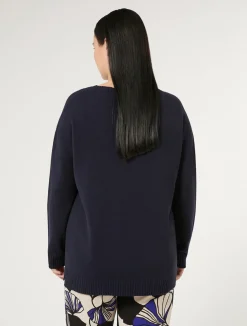 Hot Marina Rinaldi Viscose, wool and cashmere sweater ULTRAMARINE