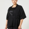 New Marina Rinaldi Viscose yarn cardigan BLACK