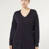 Fashion Marina Rinaldi Viscose yarn sweater NAVY