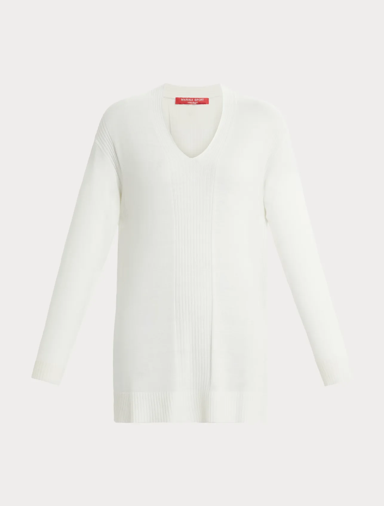 New Marina Rinaldi Viscose yarn sweater WHITE