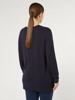 Fashion Marina Rinaldi Viscose yarn sweater NAVY