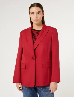 Clearance Marina Rinaldi Viscose-blend blazer jacket RED