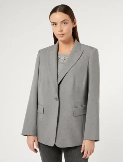 New Marina Rinaldi Viscose-blend blazer jacket MEDIUMGREY