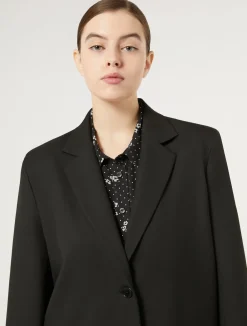 Outlet Marina Rinaldi Viscose-blend blazer jacket BLACK