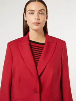 Clearance Marina Rinaldi Viscose-blend blazer jacket RED