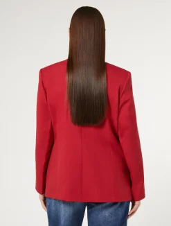 Clearance Marina Rinaldi Viscose-blend blazer jacket RED