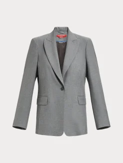 New Marina Rinaldi Viscose-blend blazer jacket MEDIUMGREY