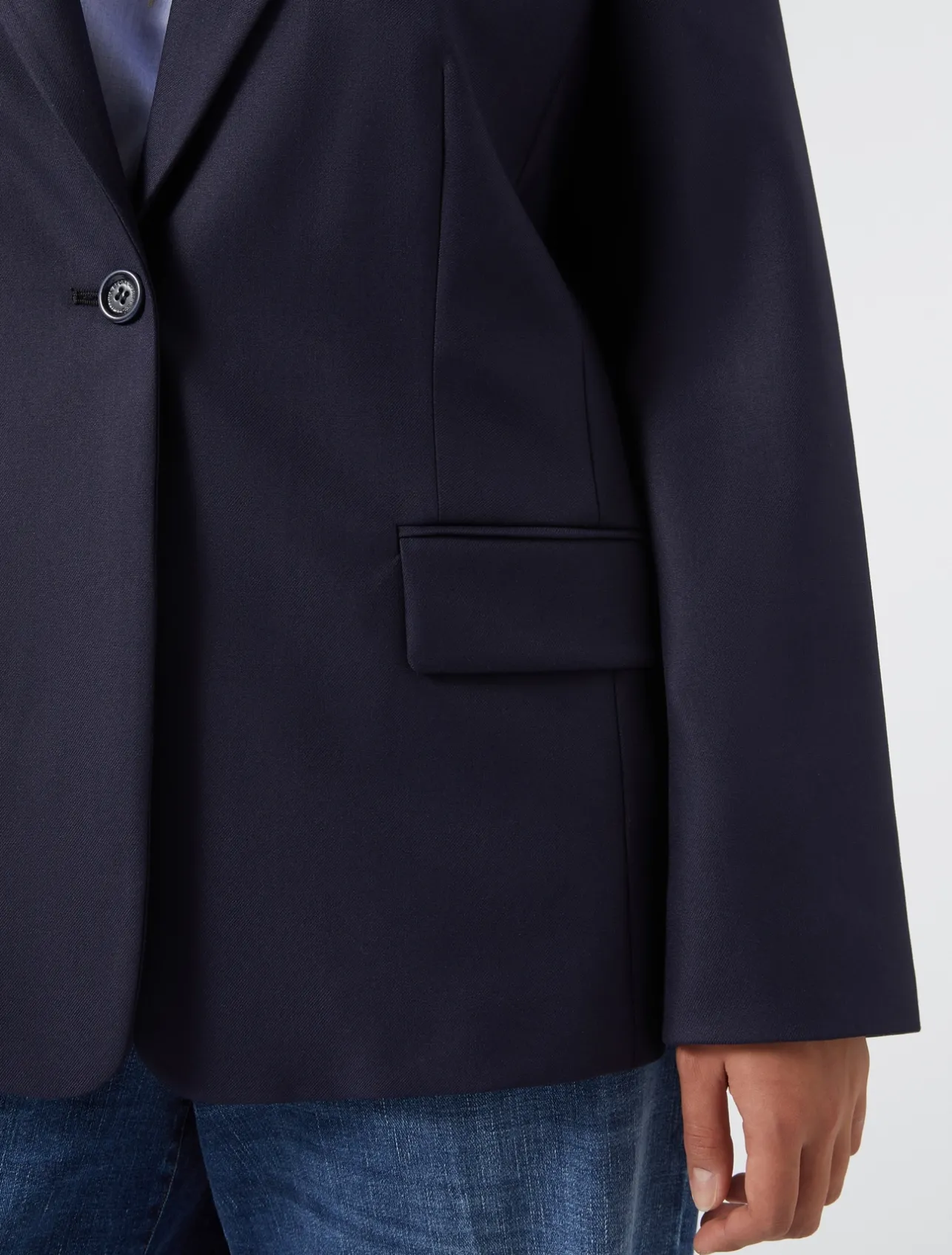 Sale Marina Rinaldi Viscose-blend twill jacket NAVY
