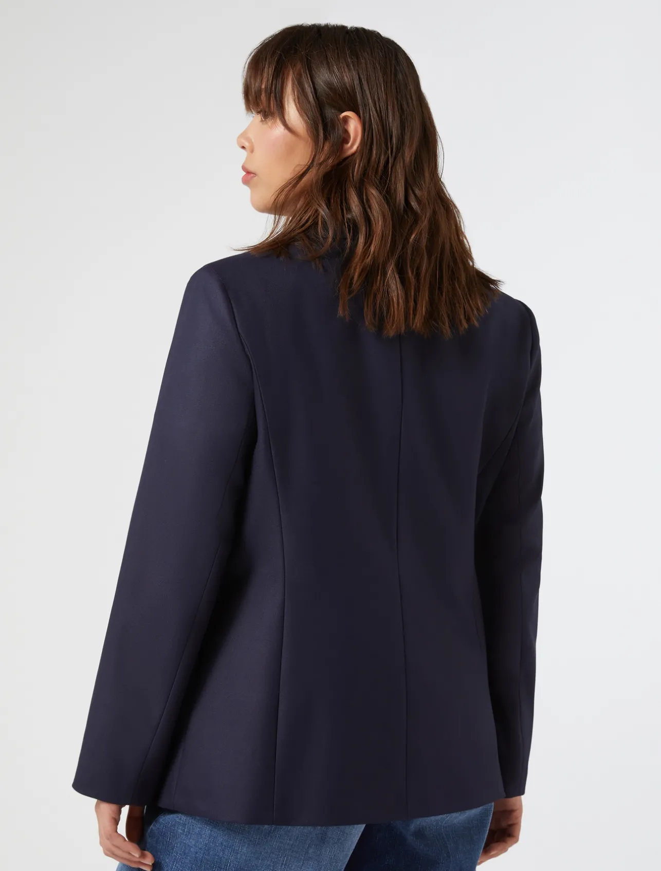 Sale Marina Rinaldi Viscose-blend twill jacket NAVY