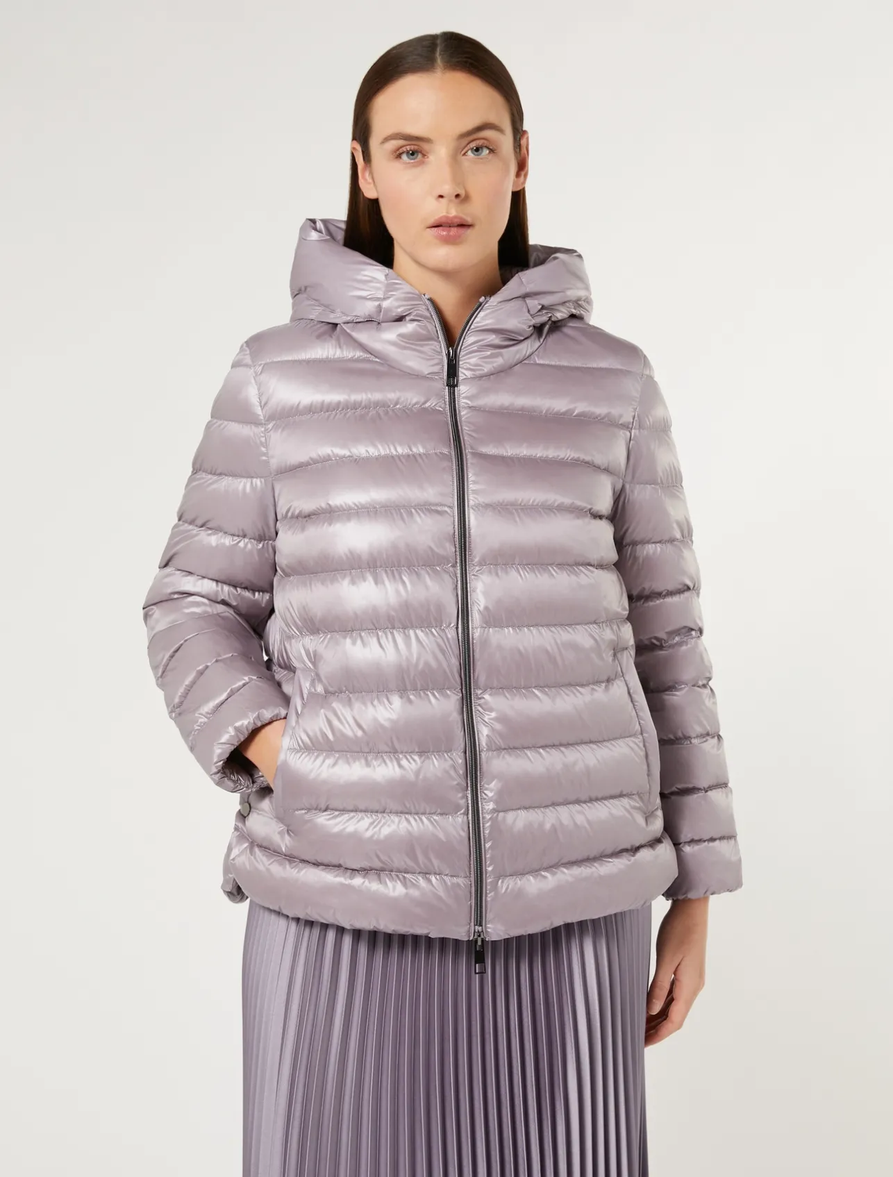 Best Marina Rinaldi Water-repellent canvas down jacket LAVENDER