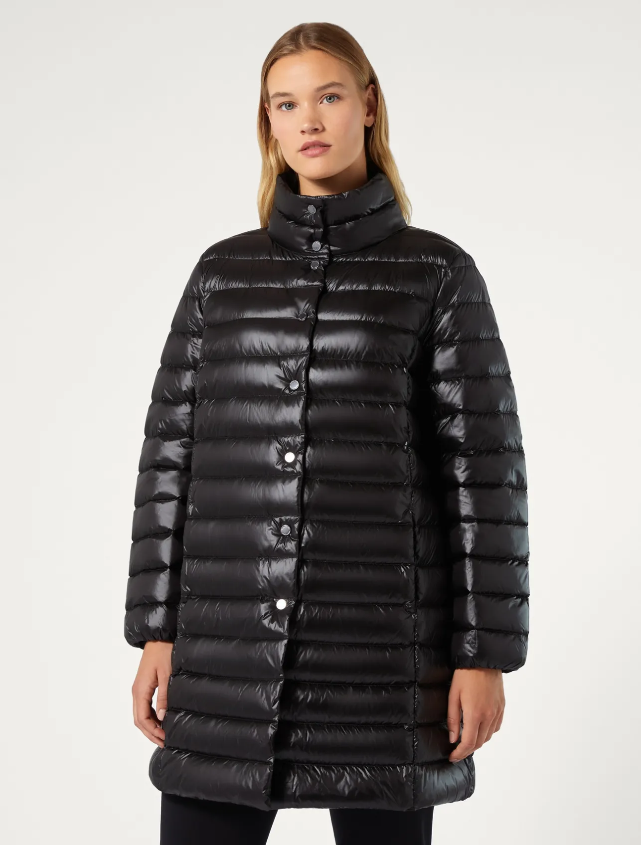 Hot Marina Rinaldi Water-repellent canvas down jacket BLACK