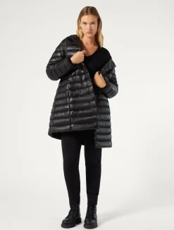 Hot Marina Rinaldi Water-repellent canvas down jacket BLACK