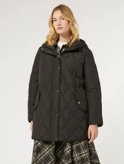 Online Marina Rinaldi Water-repellent canvas jacket BLACK