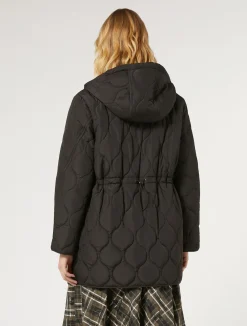Online Marina Rinaldi Water-repellent canvas jacket BLACK
