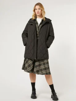 Online Marina Rinaldi Water-repellent canvas jacket BLACK