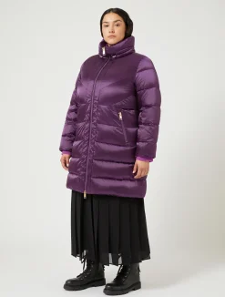 Best Marina Rinaldi water-repellent down jacket PLUM