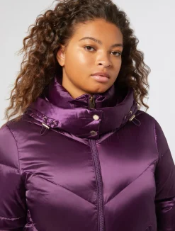 Hot Marina Rinaldi water-repellent down jacket PLUM