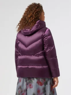 Hot Marina Rinaldi water-repellent down jacket PLUM