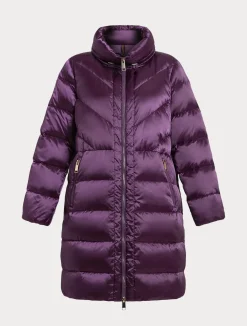 Best Marina Rinaldi water-repellent down jacket PLUM