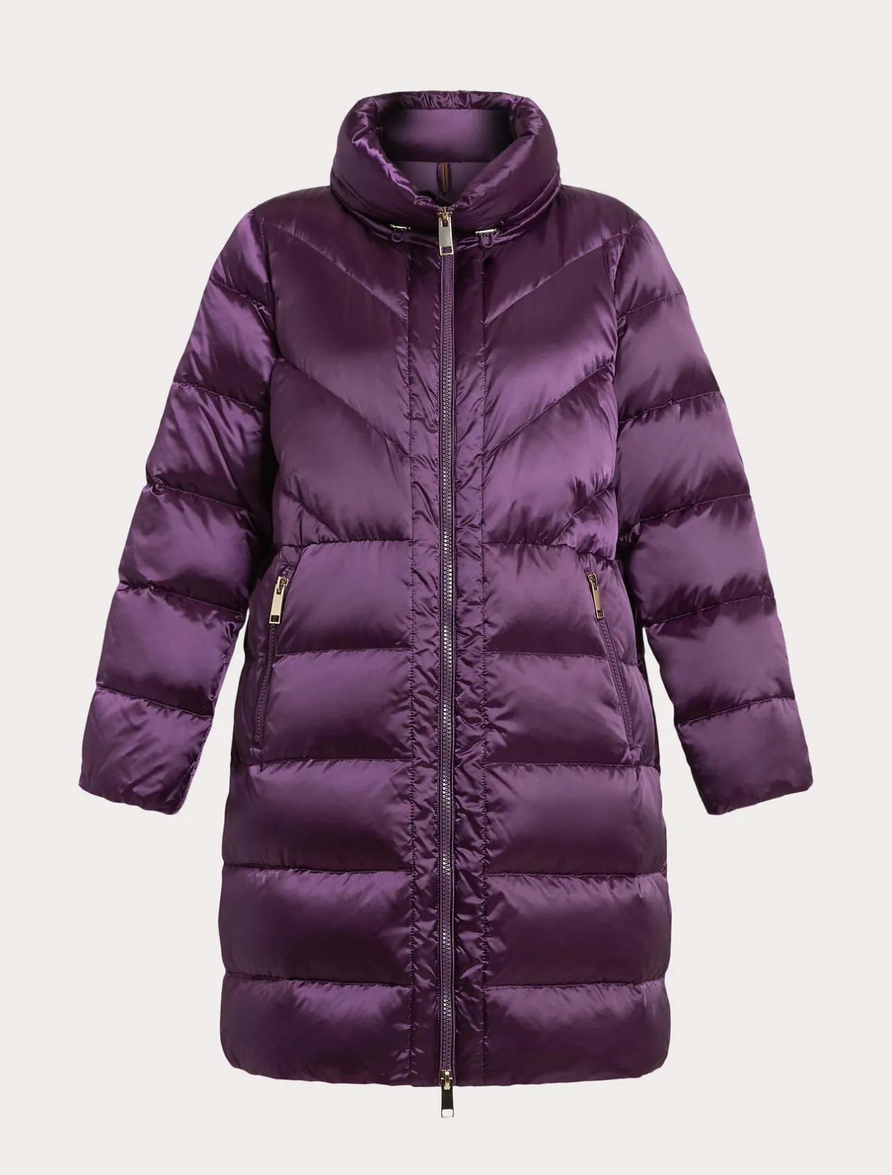 Best Marina Rinaldi water-repellent down jacket PLUM