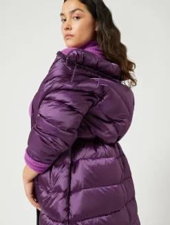 Best Marina Rinaldi water-repellent down jacket PLUM